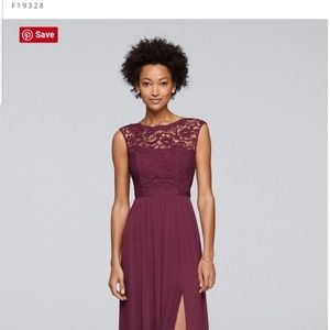 David's Bridal "Beloved" Bridesmaid Dress